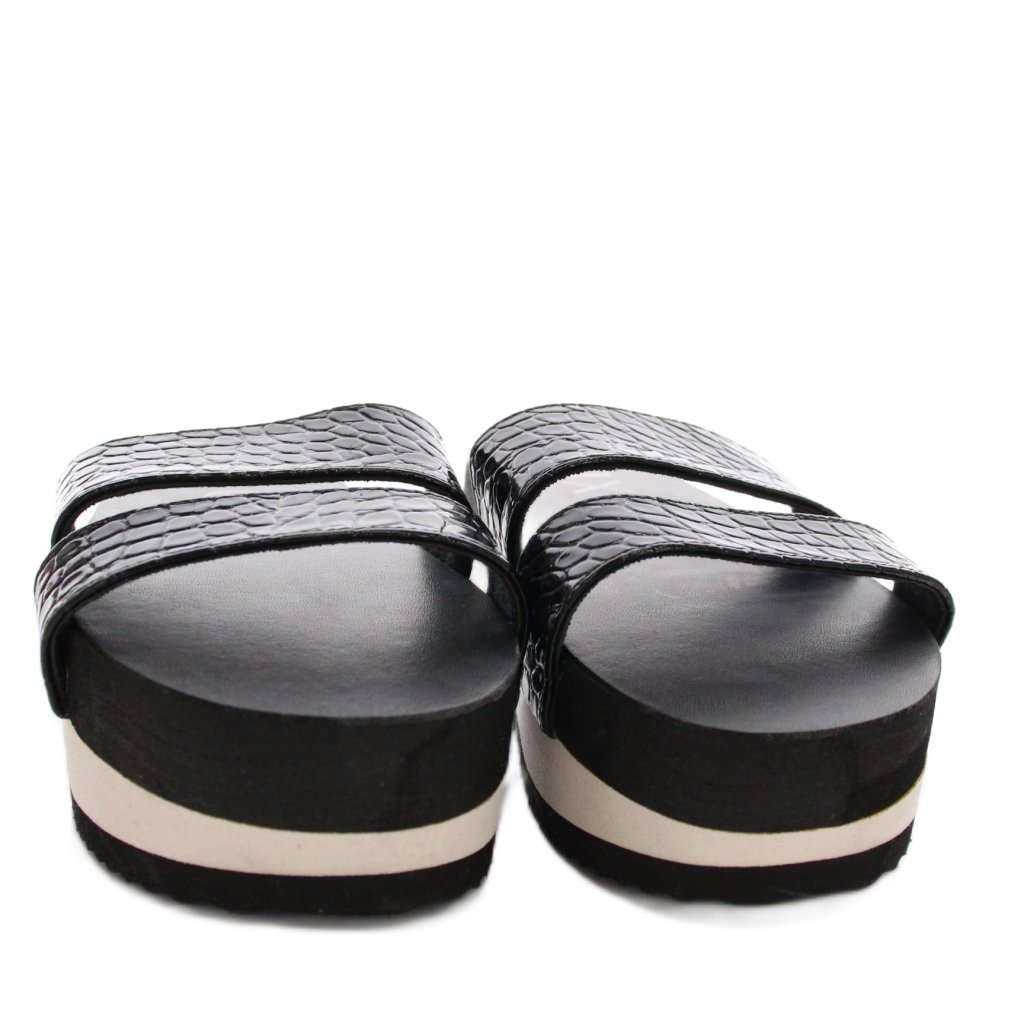 フォクシー FOXEY プラットフォームサンダル 厚底 23.5cm 黒 ブラック