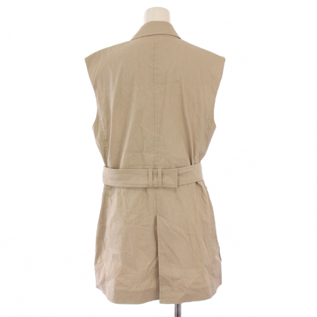 DES PRES リネンナイロンストレッチ ベルテッドジレ リネンナイロン