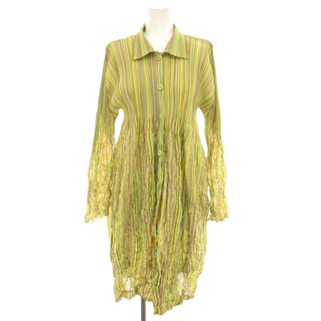 プリーツプリーズ PLEATS PLEASE イッセイミヤケ マルチストライプシワ