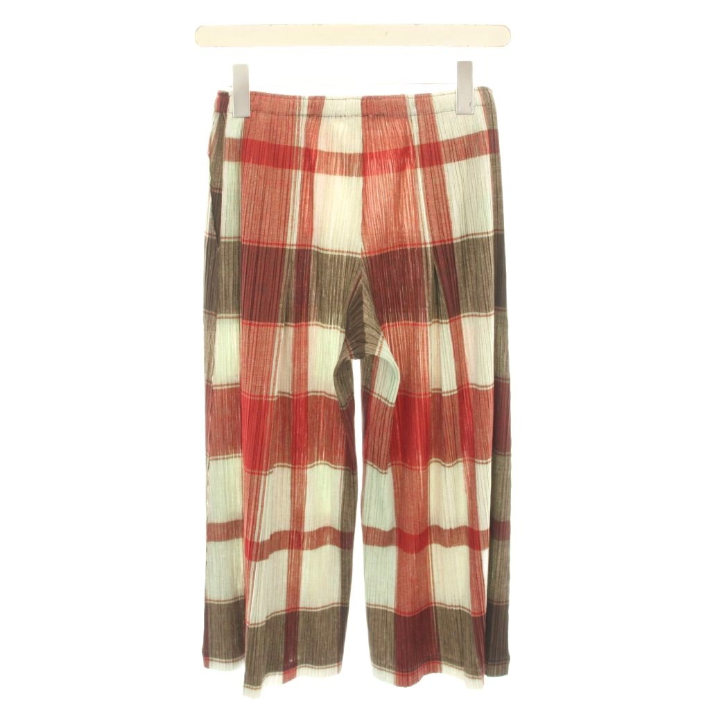 PLEATS PLEASE ニット柄　プリーツパンツ プリーツプリーズ PLEATS PLEASE イッセイミヤケ イージーパンツ