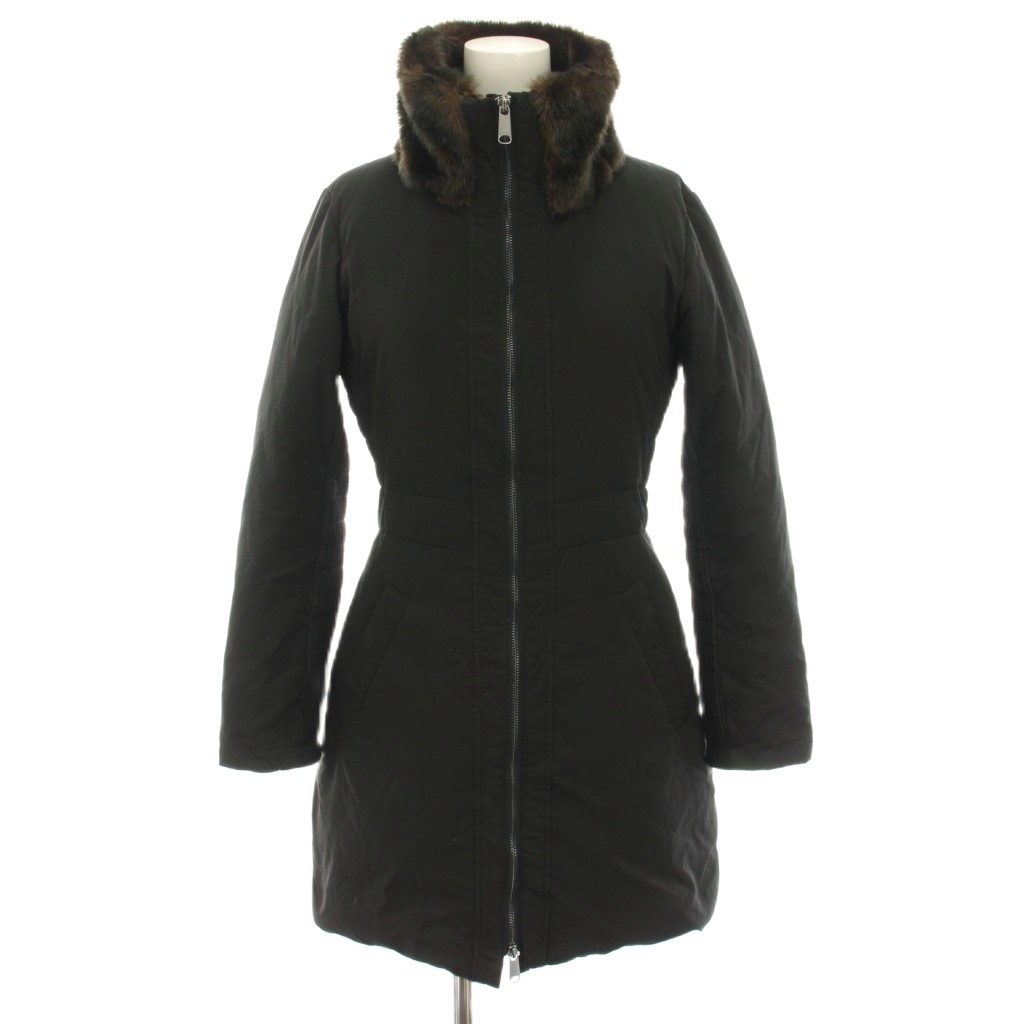 【中古】マックス&コー MAX&CO. ダウンコート アウター ミドル フェイクファー装飾 36 黒 茶 74949316 レディース マックス&コー MAX&CO. ダウンコート アウター ミドル フェイクファー