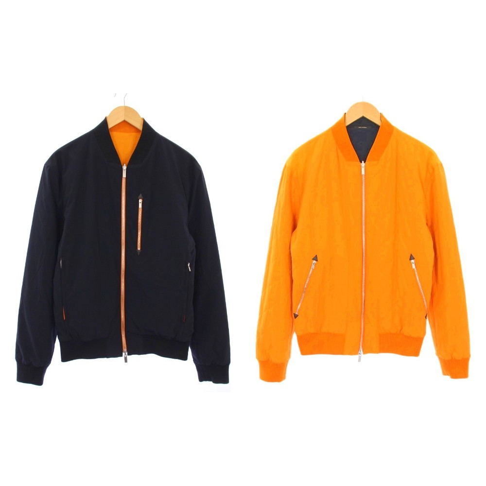 HERMES エルメス リバーシブル ジャケット ブルゾン 中古・古着通販】HERMES (エルメス) ヴィンテージリバーシブルブルゾン