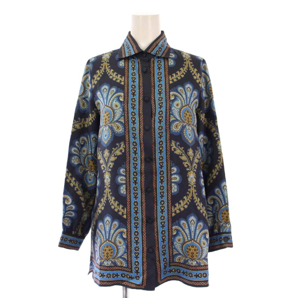 ETRO 長袖シャツ M ブルー　エトロ 中古・古着通販】ETRO (エトロ) 長袖シャツ ブルー サイズ:M｜ブランド