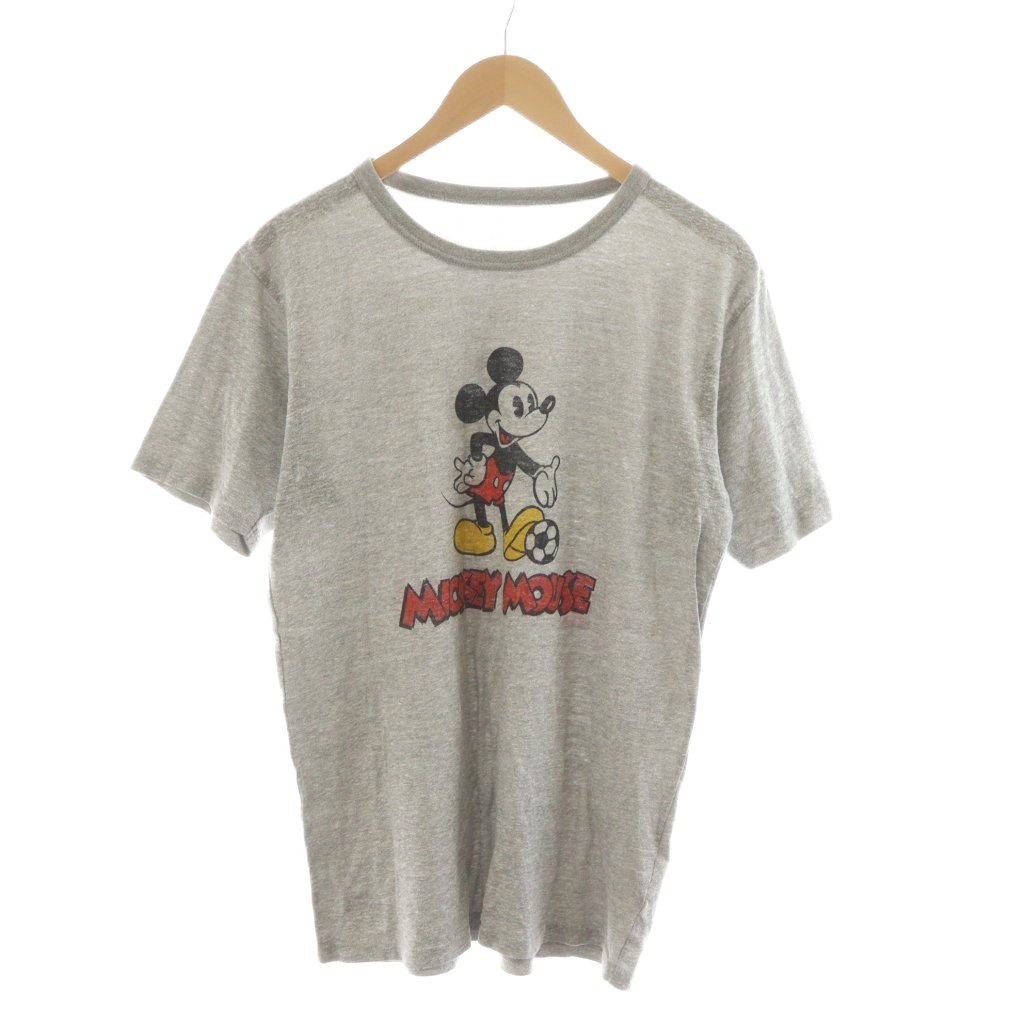 ソフネット SOPHNET. ミッキーマウスTシャツ カットソー 半袖 L グレー 