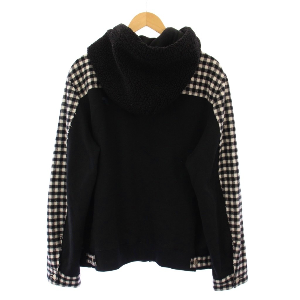 アンダーカバー UNDERCOVER 23AW ギンガムウールモッサ後切替フード付G 