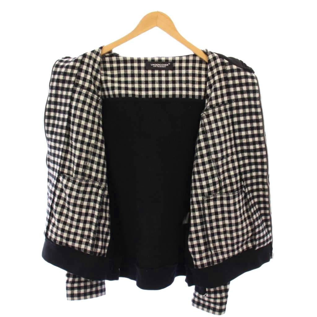 アンダーカバー UNDERCOVER 23AW ギンガムウールモッサ後切替フード付G 