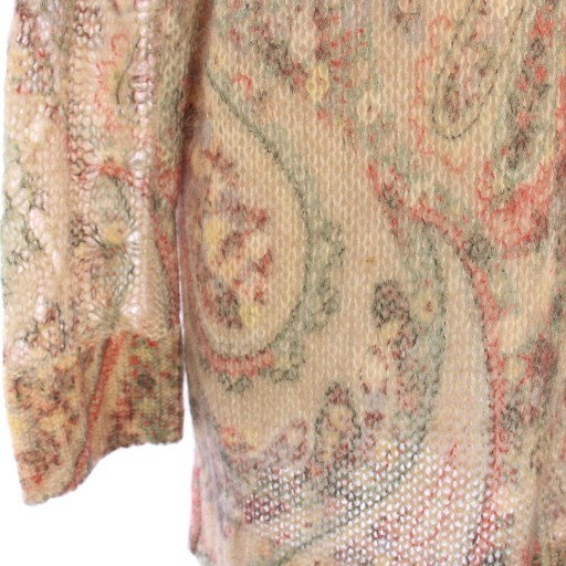 エトロ ETRO ニット セーター 長袖 ペイズリー モヘヤ シルク混 48