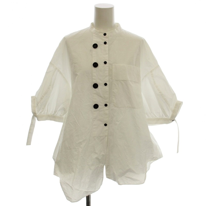エンフォルド ENFOLD 24SS WAVE-HEM SHIRT シャツ ブラウス 半袖 