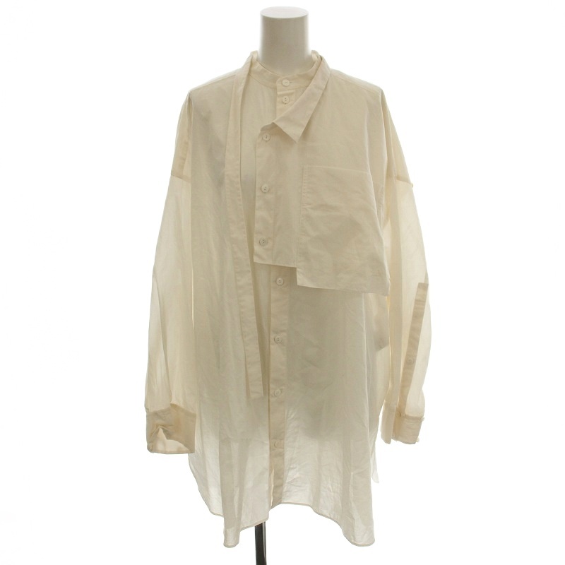 エンフォルド ENFOLD 25SS SUMMER LOOSE SHIRT バンドカラー シャツ 