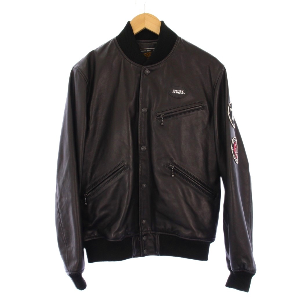 ヒステリックグラマー HYSTERIC GLAMOUR ロッカーズワッペン付 レザー 