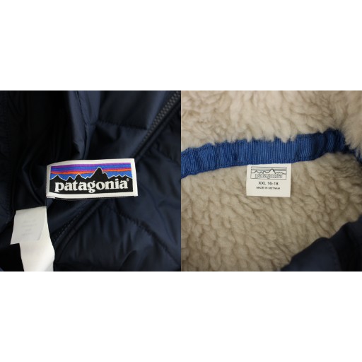 パタゴニア Patagonia 23AW キッズリバーシブルレディフレディフーディ Kid's Reversible Ready Freddy Hoody リバーシブルジャケット アウター XXL 16-18 アイボリー 紺 ネイビー 68095FA23 /YT キッズ