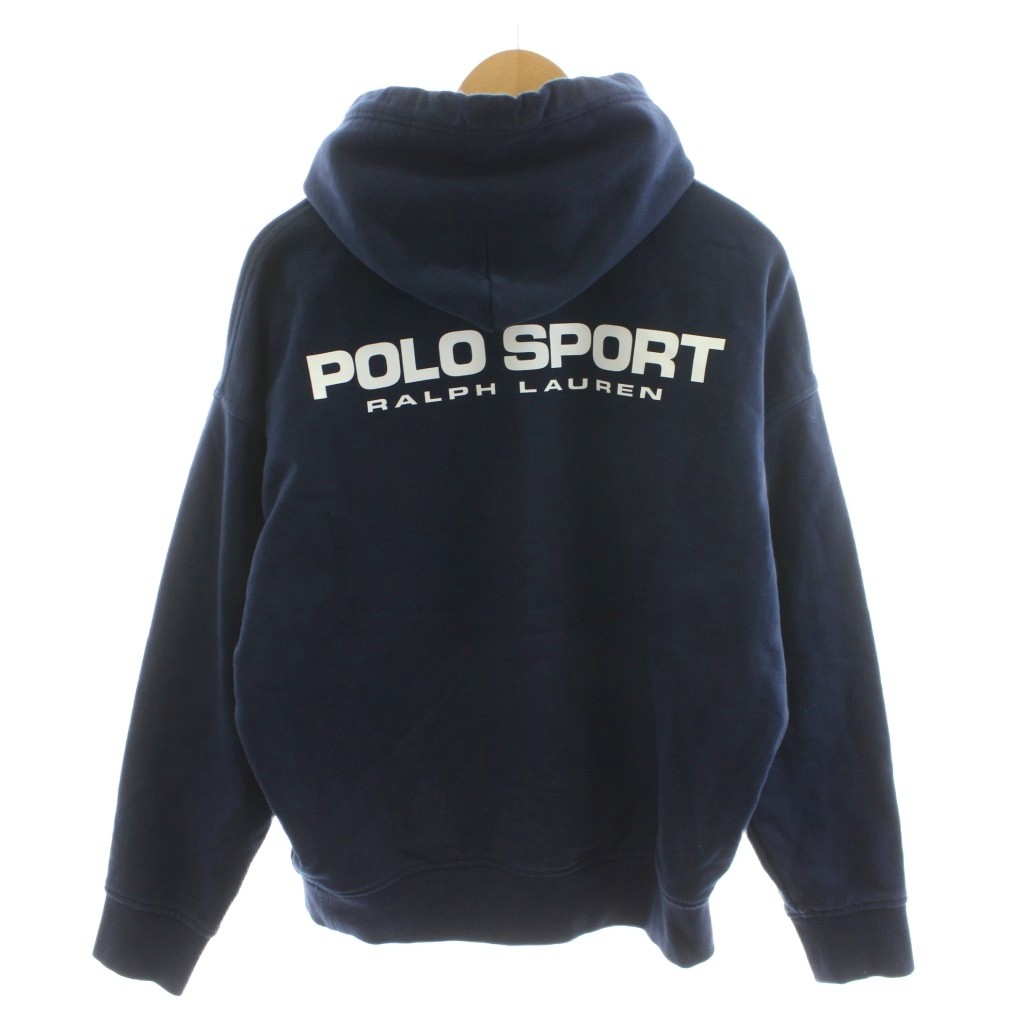 ポロスポーツ POLO SPORT パーカー プルオーバー ロゴ M 紺 ネイビー 
