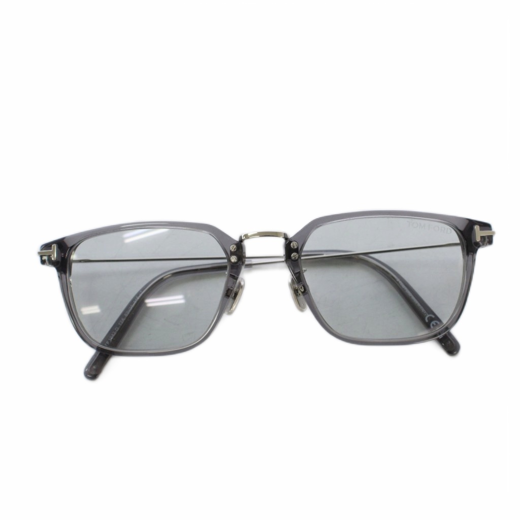 トムフォード TOM FORD サングラス クリア 52□21 145 黒 シルバー 