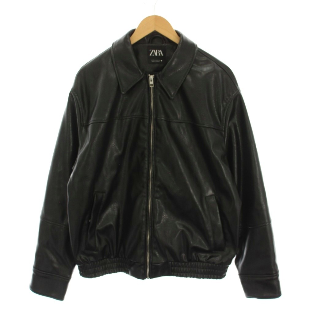 ZARA ジップアップ ブラックジャケット M ZARA ブラック M MA-1