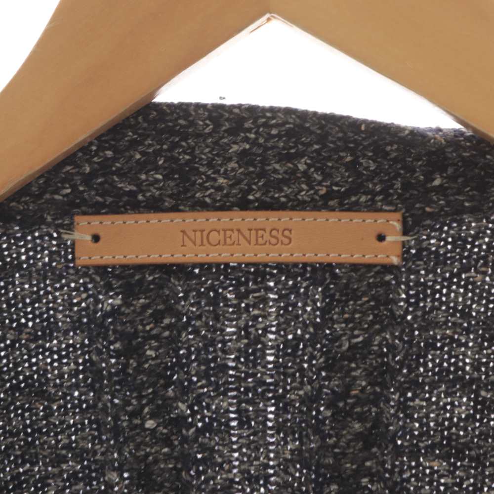 A*J様 NICENESS カーディガン CONNIE M グレー ナイスネス NICENESS CONNIEニットカーディガン ウール シルク混 M