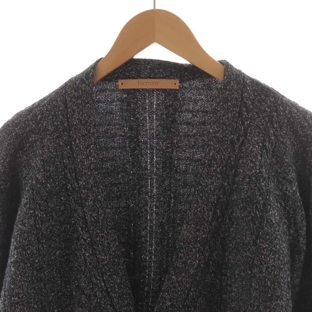 A*J様 NICENESS カーディガン CONNIE M グレー ナイスネス NICENESS CONNIEニットカーディガン ウール シルク混 M