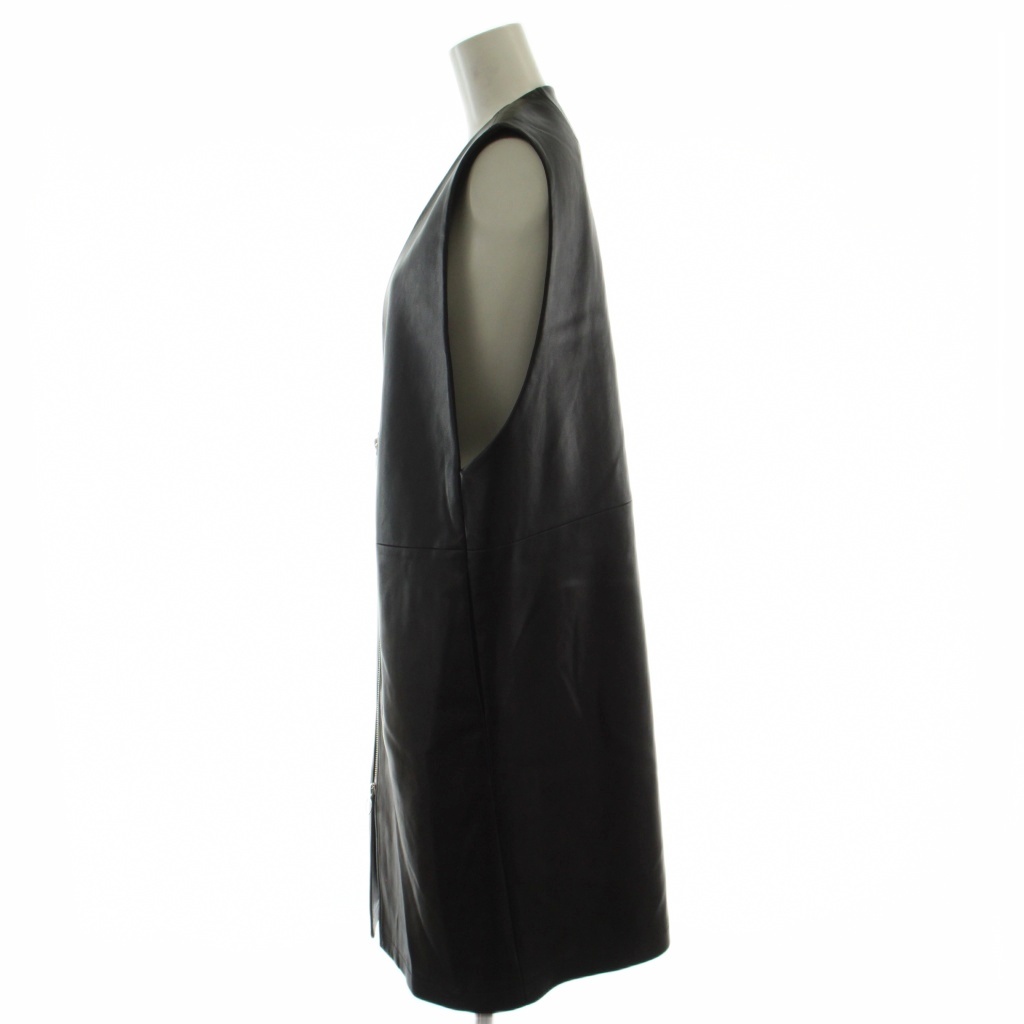 新品未使用　マカフィー　ジレ マカフィー MACPHEE トゥモローランド 22AW フェイクレザー ロングジレ