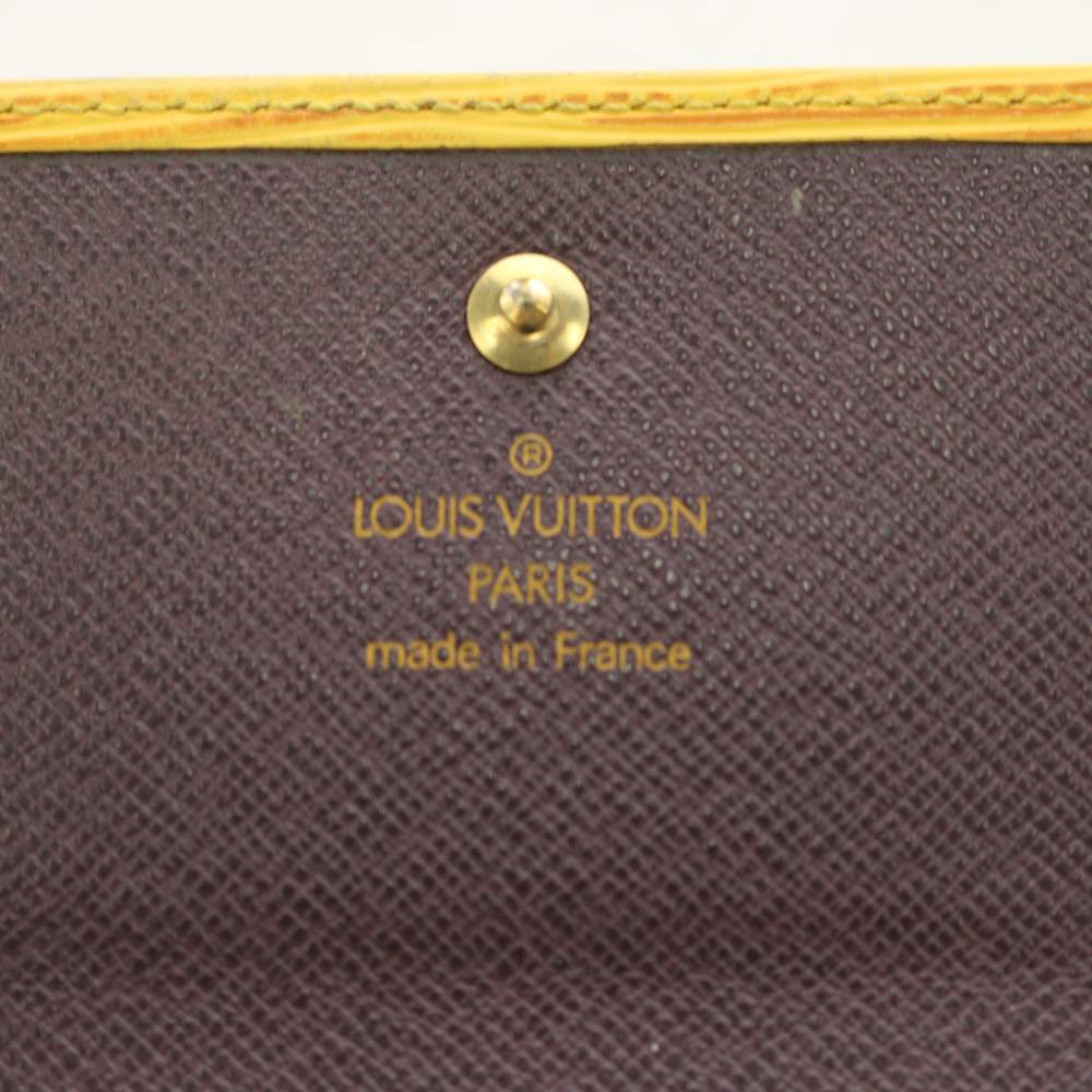 ルイヴィトン LOUIS VUITTON エピ ポルトモネ ビエ カルトクレディ 財布 二つ折り 小銭入れ 黄 イエロー M63489 /AN ■OH レディース
