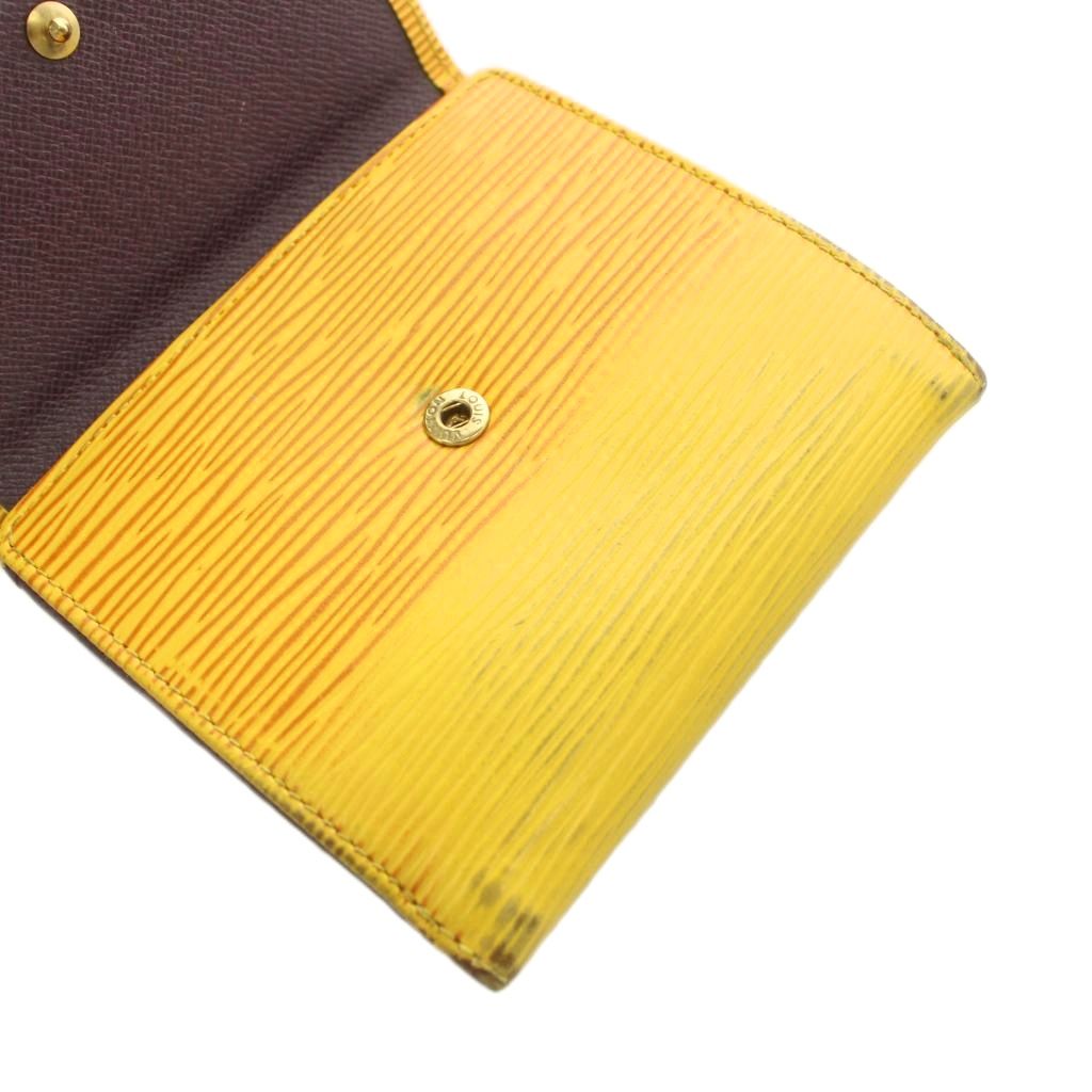 ルイヴィトン LOUIS VUITTON エピ ポルトモネ ビエ カルトクレディ 財布 二つ折り 小銭入れ 黄 イエロー M63489 /AN ■OH レディース
