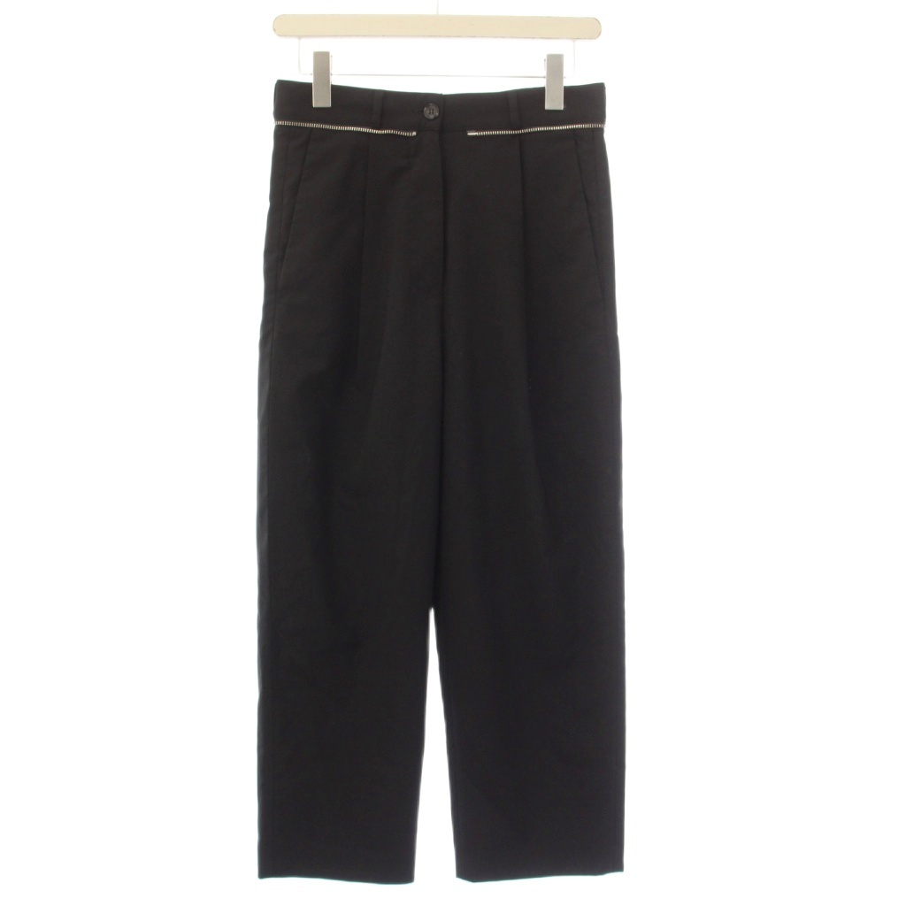 エムエムシックス メゾンマルジェラ MM6 Maison Margiela ジップデザインパンツ スラックス 40 黒 S62KB0047 S52747 /KH レディース