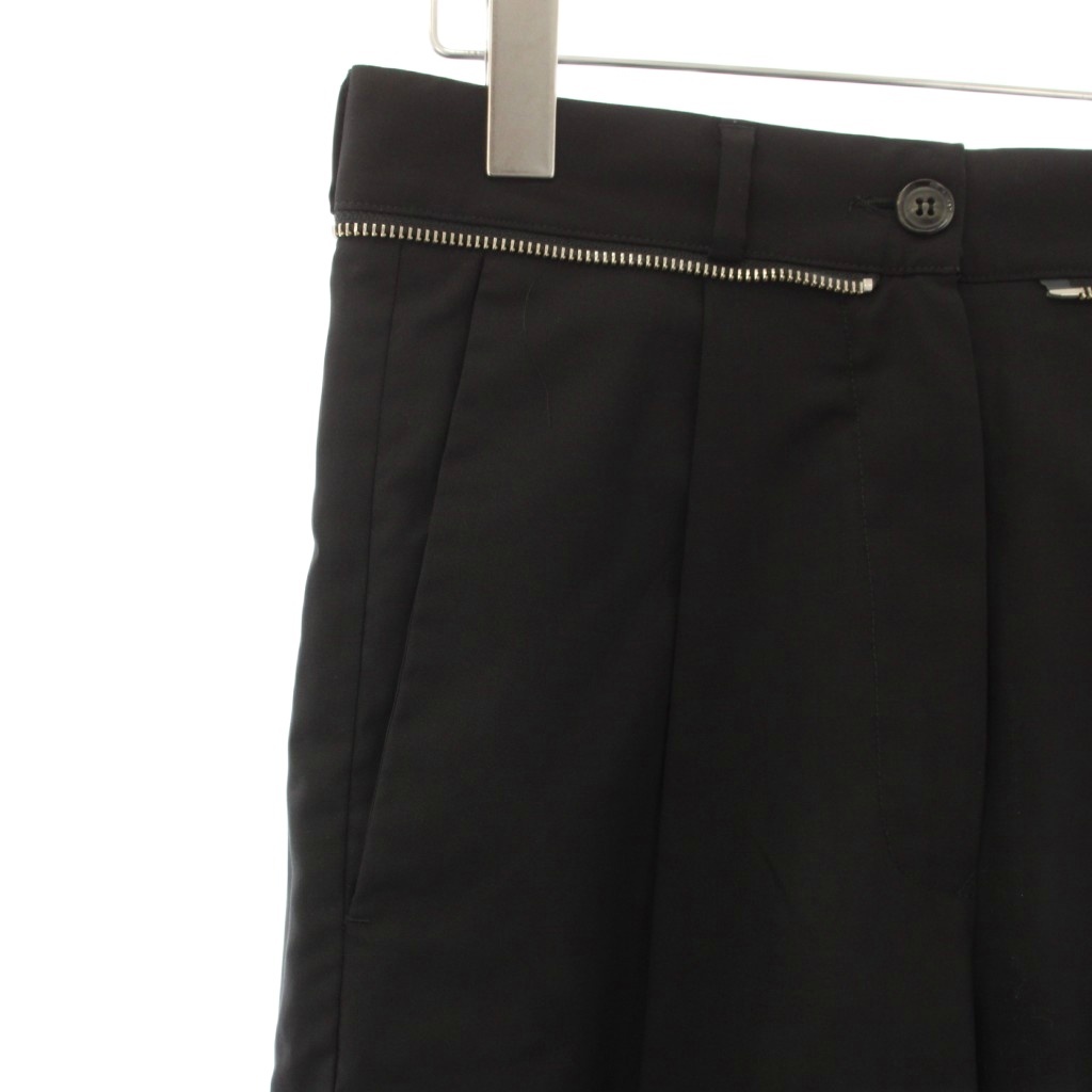 エムエムシックス メゾンマルジェラ MM6 Maison Margiela ジップデザインパンツ スラックス 40 黒 S62KB0047 S52747 /KH レディース