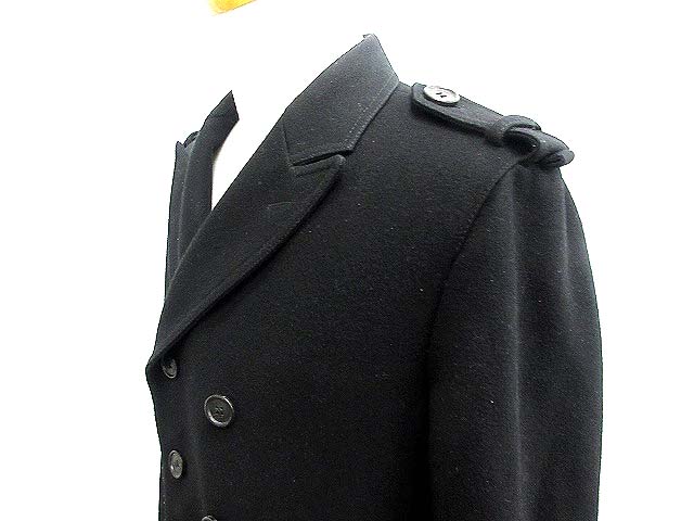 ディオールオム Dior HOMME ピーコート Pコート ウール 46 黒
