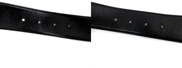 GUCCI ブラックレザー ベルト GGロゴ 80/32 グッチ GUCCI ベルト GG ロゴ バックル レザー 80 32 黒 /TK894