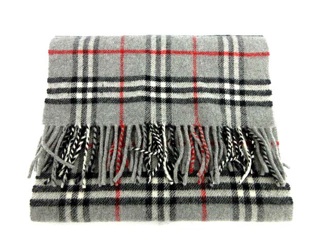 バーバリー BURBERRY マフラー チェック グレー /YM メンズ