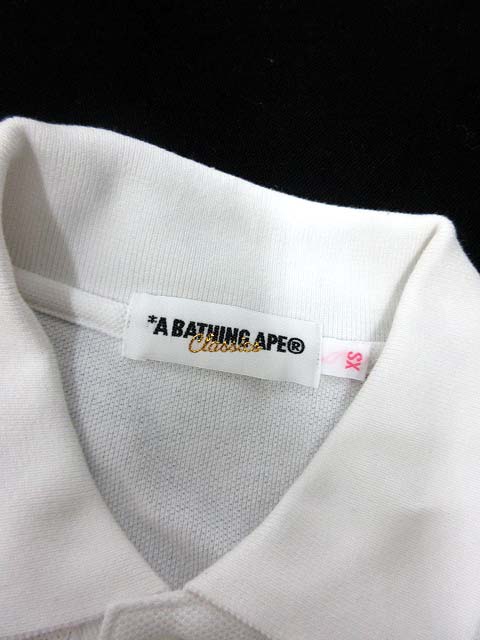 A BATHING APE ポロシャツレディースXS NWT A BATHING APE polo shirt Striped size XS BAPE 100