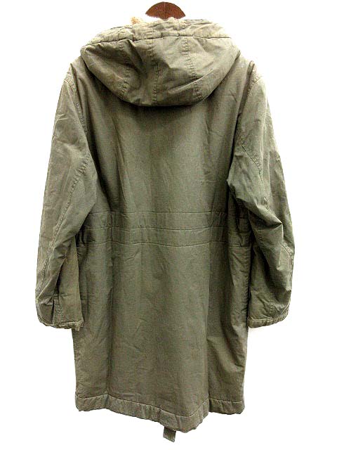 ヘルムートラング HELMUT LANG ミリタリーコート ロング フード カーキ 