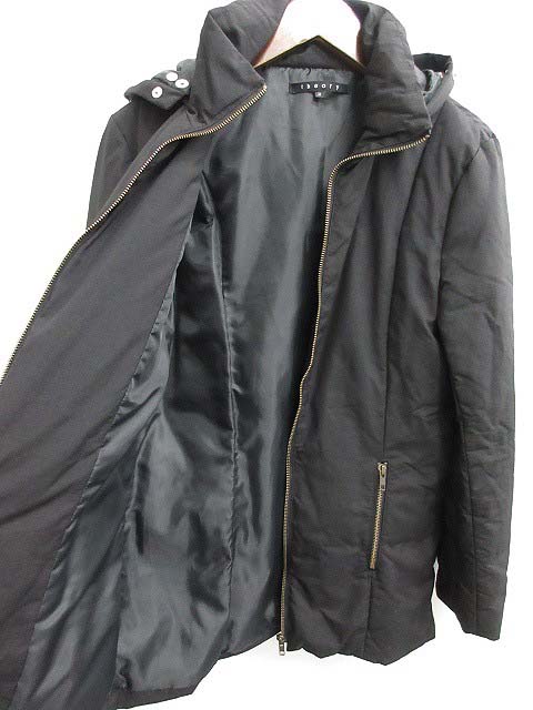 セオリー theory ダウンジャケット ジップアップ フード 黒 2 /TU