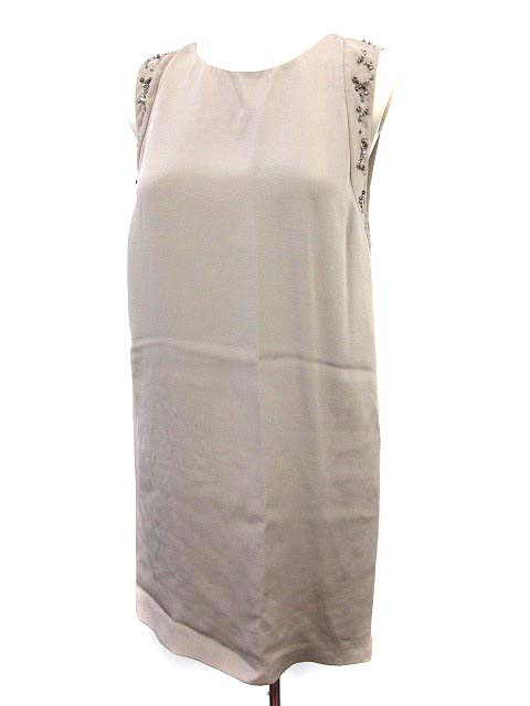 3 1 フィリップリム 3 1 Phillip Lim ワンピース シルク100 ノースリーブ ビーズ ビジュー 2 グレージュ G レディース 081 ベクトルパーク