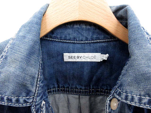 シーバイクロエ SEE BY CHLOE オールインワン デニム ショート パンツ 