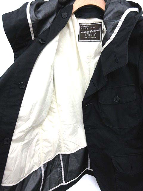 トラディショナルウェザーウェア Traditional Weatherwear トキト Tokito ジャケット コート ナイロン 中綿 ライナー付き 36 紺 Ym メンズ 081 ベクトルパーク