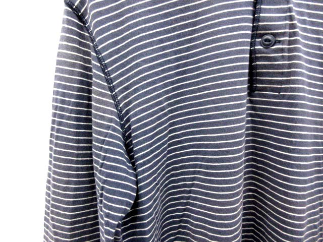 RRL ダブルアールエル ヘンリーネックカットソー Sサイズ ダークブルー 美品 RRL ダブルアールエル ヘンリーネックカットソー Sサイズ ダーク