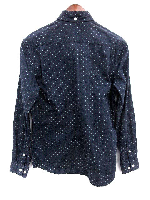 Supreme ドット柄長袖シャツ supreme ドット柄 長袖シャツ ネイビー×緑 正規品 BOX ロゴ