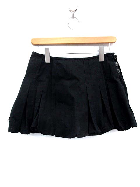 リミフゥ LIMI feu プリーツスカート バルーン ミニ S 黒 /KH  