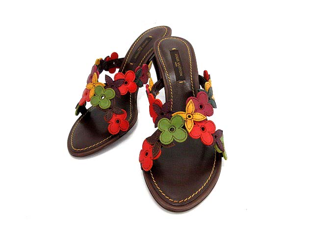 未使用品 ルイヴィトン LOUIS VUITTON ヒール サンダル ミュール  