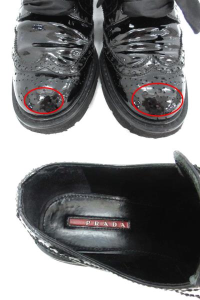 プラダスポーツ PRADA SPORT シューズ エナメル ウィングチップ レース