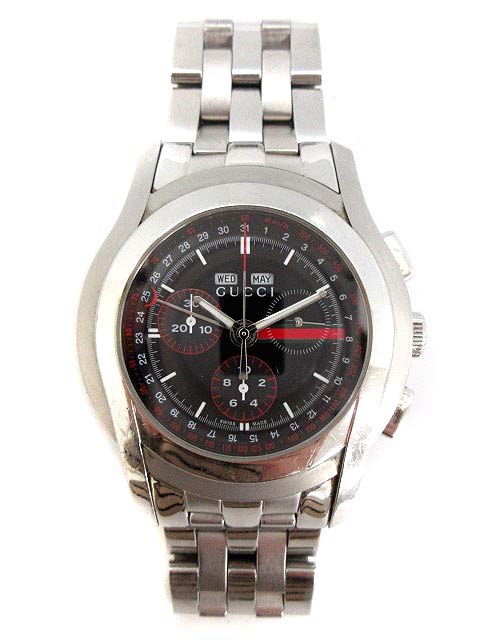 グッチ GUCCI 腕時計 CHRONO クォーツ クロノグラフ トリプル 