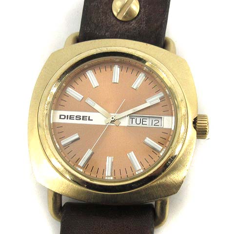 ディーゼル Diesel 腕時計 クオーツ カレンダー レザーバンド 茶 ブラウン ゴールド Dz 5092 Kh D メンズ 081 ベクトルパーク