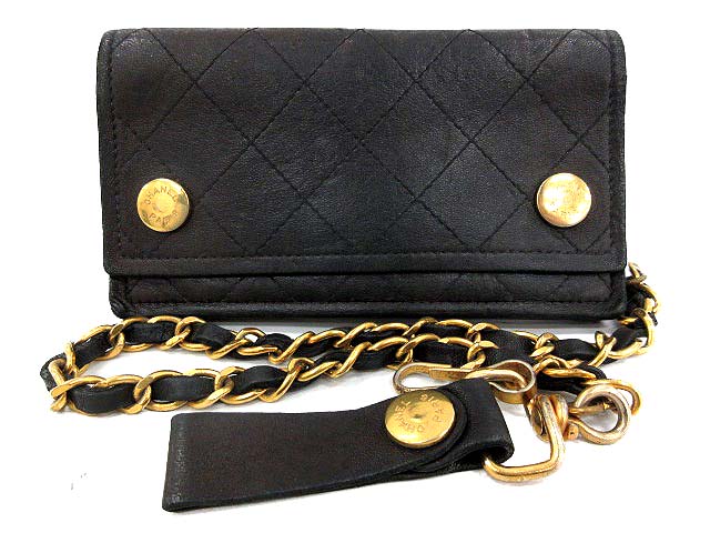 シャネル CHANEL 財布 二つ折り 小銭入れ マトラッセ チェーン  