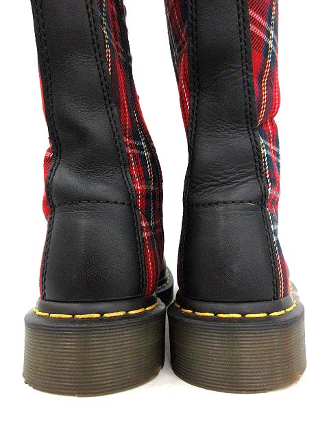 ドクターマーチン DR.MARTENS ロング ブーツ レースアップ タータン 