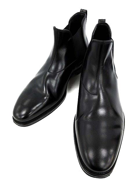 サルヴァトーレフェラガモ Salvatore Ferragamo サイドゴアブーツ レザー 75 Ee 黒 K メンズ 081 ベクトルパーク