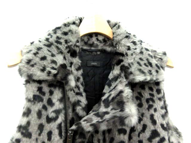 ジョゼフ ファージャケット ラビット JOSEPH ファーコート レオパード