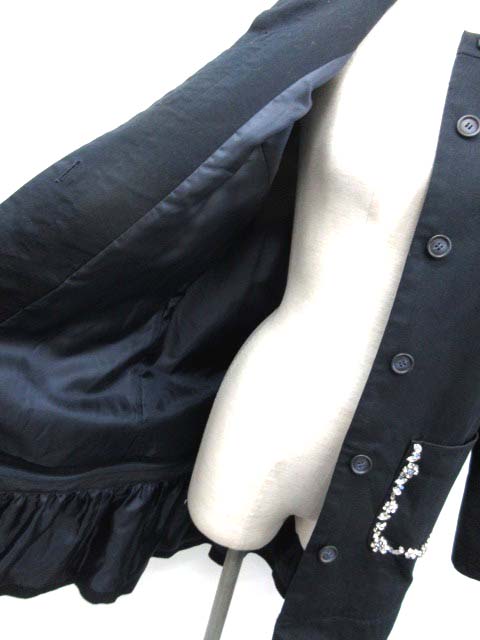 美品 Chesty　ビジューノーカラーコート　チェスティ　スプリングコート 楽天市場】【スーパーSALE!!】ノーカラー パイピング コート