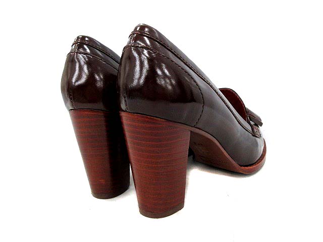 マークバイマークジェイコブス MARC by MARC JACOBS ヒールローファー パンプス タッセル レザー 茶色 37.5 /☆Q15 レディース マークバイマークジェイコブス MARC by MARC JACOBS ヒールローファー パンプス タッセル レザー 茶色 37.5 /☆Q15 レディース