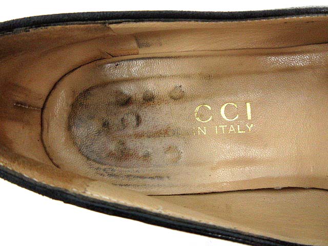 グッチ GUCCI ローファー ホースビット レザー 5.5 黒 /YM ●D レディース