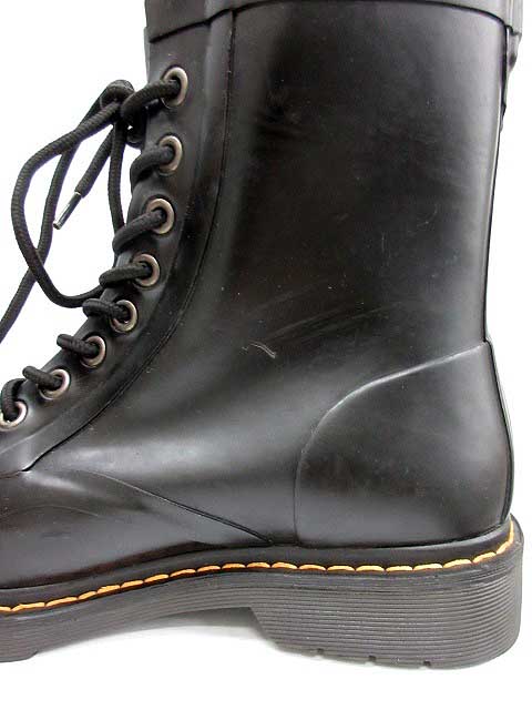 ドクターマーチン DR.MARTENS レインブーツ レースアップ UK7 黒