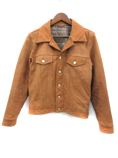 ポールスミス Paul Smith レザー ダウンジャケット やぎ革 M 茶 Ek メンズ 081 ベクトルパーク